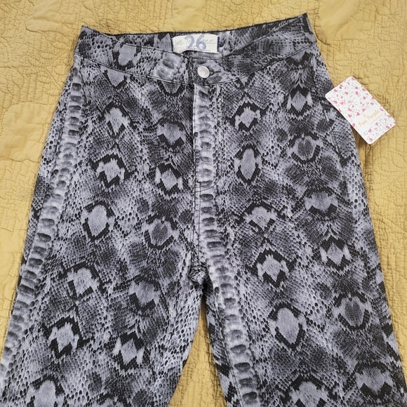 Free People Denim - Snakeprint flares